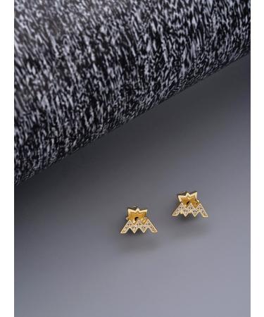 All We Are AWA Logo Pav Stud Earring (Gold Tone/Crystal) - Buy Online on GoSupps.com