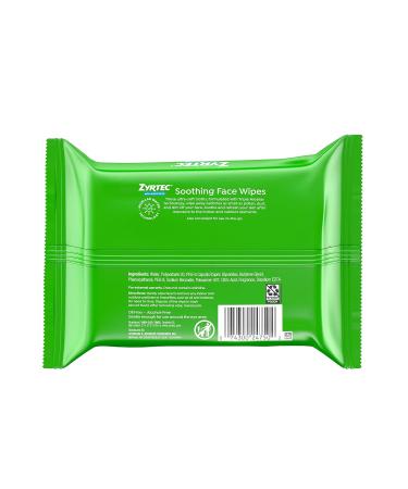 Zyrtec Soothing Non-Medicated Micellar Water Face Wipes - Pack of 2 (25 ct) | Gentle Cleansing for All Skin Types - International Shipping Available - Buy Online on GoSupps.com