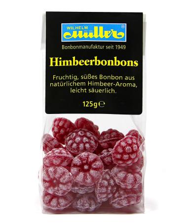 Raspberry candy - Fruity and sweet candy made from natural raspberry flavor (5 bags - 5% discount) Raspberry 125 g (pack of 5)