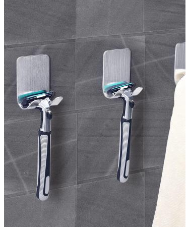 Gorffy Razor Holder Shower - 6-Piece Stainless Steel Multi-Purpose Waterproof Hooks | Self-Adhesive Bathroom Organizer - Buy Online on GoSupps.com