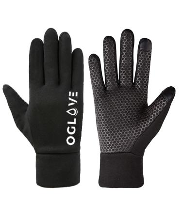 OGLOVE Waterproof Thermal Sports Gloves, Touchscreen Sensitive Field Gloves for Football, Soccer, Rugby, Mountain Biking, Cycling, Fishing and More Adult Large