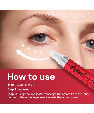 Retinol Eye Cream Anti Aging: Under Eye Wrinkle Repair for Women - Instant Tightening & Smoothing Eye Contour Fine Lines - Reduces Dark Circles, Puffiness, Eye Bags, 0.85 fl.oz 0.85 Fl Oz (Pack of 1) - Buy Online on GoSupps.com