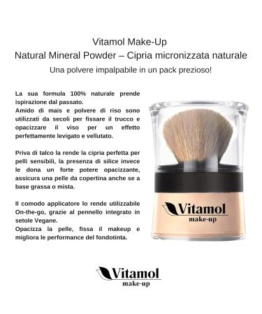 Vitamol Natural Mineral Powder - Bio Micronized Makeup (Caramel) 14g for Flawless Skin - Buy Online on GoSupps.com