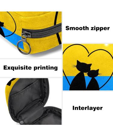 Lovely Cats on the Beach Napkiettes Storage Pocket - Portable Period & Menstrual Cup Holder for Women Teens & Girls - Color 9 - Buy Online on GoSupps.com