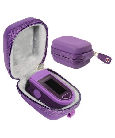 Fingertip Pulse Oximeter Case for Zacurate Pro 500DL, 500BL, Childrend Facelake FL400 t. FL350, CMS500DA mibest ANKOVO, Santamedical, Innovo Deluxe, Santamedical, ANKOVO, CONTEC, Metene (Case only) Purple
