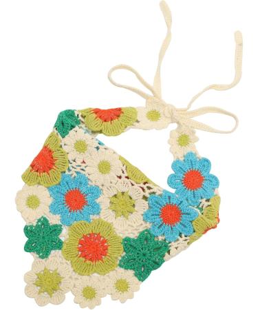 ZLYC Women Cotton Triangle Headband Crochet Hair Bandanas Handmade Kint Turban(Floral Green) One Size - Buy Online on GoSupps.com