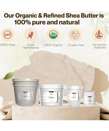 Organic Refined Shea Butter Unscented & Smooth Texture Premium Cosmetic Grade Shea Butter for Skincare Hair Care Soap Making Lotions Balms & DIY Formulations | France (Net Wt: 0.8 kg / 1.7 lb) 27.2 Ounce (Pack of 1) - Buy Online on GoSupps.com