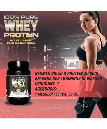 Healthy Fusion Whey Protein - Pure Collagen & Magnesium Infused | Boost Muscle Mass & Training Performance | 1000g Strawberry Flavor - Buy Online on GoSupps.com