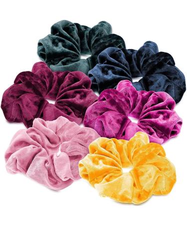 Velvet Hair Scrunchies 20 Pack - Elastic Hair Bands for Women/Girls - Hair Ties Accessories - Buy Online on GoSupps.com