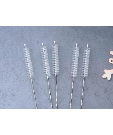 Sowaka 5 Pcs Cleaning Brushes for Straws 9.8 Inch Nylon White Stainless Steel Tube Cleaner Flexible Brushes for Cleaning Pipes Keyboard Glass Hard to Clean Area Drinking Straw Sippy Cup - Buy Online on GoSupps.com