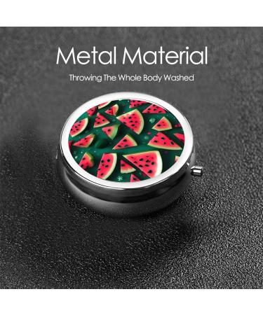 Dream Watermelon Round Pill Box | 3 Compartment Portable Organizer for Travel | Ideal for Purse & Pocket - Buy Online on GoSupps.com