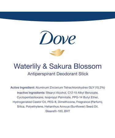 Dove Nourishing Secrets Antiperspirant Deodorant Stick for Women Waterlily Sakura Blossom for 48 Hour Underarm Sweat Protection And Soft And Comfortable Underarms 2.6 oz 3 Count 7.8 Ounce Waterlily and Sakura Blossom 7.... - Buy Online on GoSupps.com