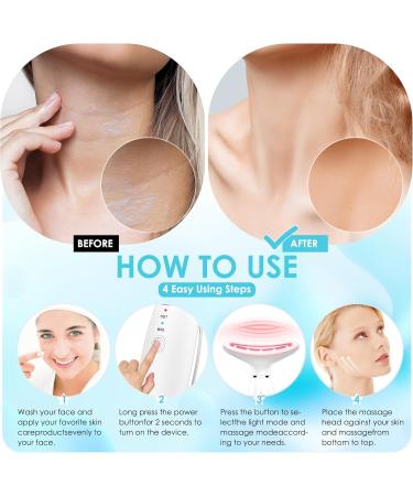 Buy Anti-Wrinkle Facial Massager | Red Light Therapy Face & Neck Tool | 7 Color Sculpting Skin Care Device (White) - International Shipping Available - Buy Online on GoSupps.com