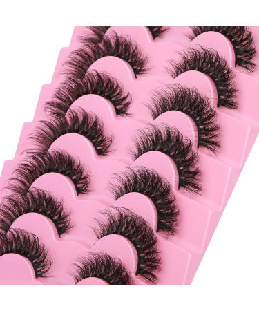 Fanxiton 5D Faux Mink Cat Eye Lashes 18mm - 7 Pairs Pack - Buy Online on GoSupps.com