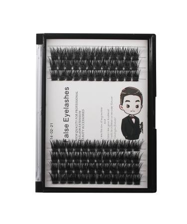 Bodermincer 84 Clusters D Curl Wide Cluster False Eyelash Volume Lashes Natural Eyelashes Set DIY Eyelash Extension 3D Effect Glue Bonded Band Individual Lash Home Eyelash Extension (16MM)