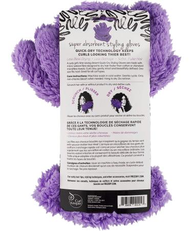 CURL KEEPER Purple Quick Dry Styling Gloves for Effortless Hair Styling - Buy Online on GoSupps.com