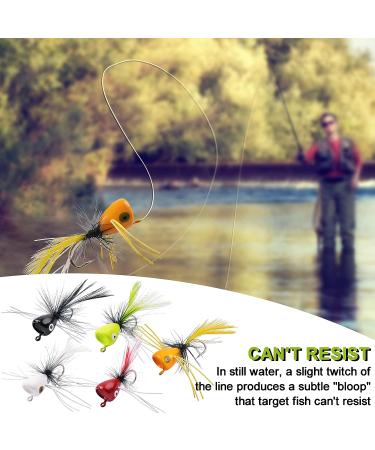 10pcs Colorful Popper Fly Fishing Lures Kit with Hooks for Bass, Trout, and Panfish | Topwater Bug Design for Freshwater Fishing - Buy Online on GoSupps.com