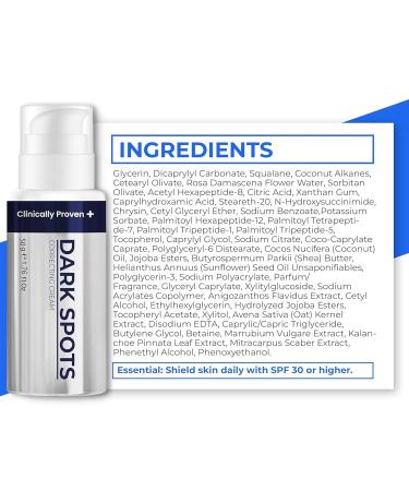 Dark Spot Remover Cream for Intimate Areas | Target Discoloration on Inner Thighs Armpits Elbows & More | Glycerin Citric Acid & Chrysin | Made in Italy - Buy Online on GoSupps.com