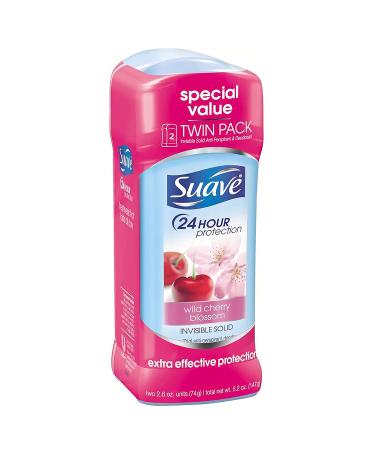 Suave 48-Hour Wild Cherry Blossom Antiperspirant & Deodorant Stick for Women 2.6 oz 2 Count | International Shipping Available - Buy Online on GoSupps.com