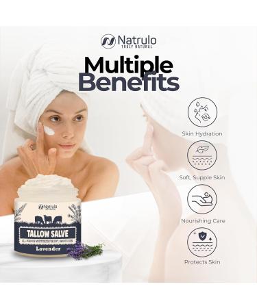 All Natural Beef Tallow Salve - Moisturizing Balm for Eczema & Dry Skin - Grass Fed Tallow & Honey - Made in USA - Buy Online on GoSupps.com