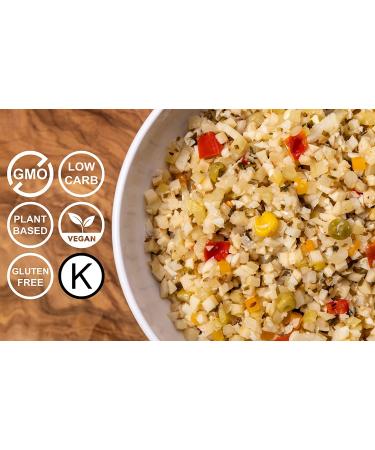 Kitchen & Love Hearts of Palm Veggie Rice Stir Fry  Low Carb  Low Calories  Plant Based  Non GMO  Gluten Free Rice Alternative  Vegan  Easy to Prepare Quick Meal 8 Oz (Pack of 3) Veggie Rice Stir Fry 3 Pack - Buy Online on GoSupps.com