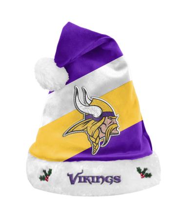 NFL Christmas Hat Santa Hat Various Teams (one size Minnesota Vikings)