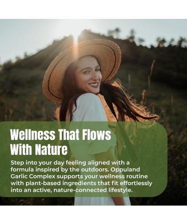 oppuland Garlic Complex - Odorless Garlic Pills with Oregano Olive Leaf Nigella Seed Vitamin D Zinc - Herbal Supplement - Cardiovascular Immune System & Natural Wellness Support - 30 Day Supply - Buy Online on GoSupps.com