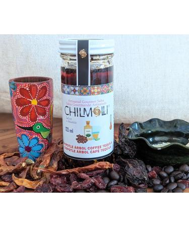 Chilmolli chipotle & arbol coffee and tequila authentic Mexican artisanal gourmet macha salsa / Salsa macha de chile chipotle y rbol cafe con tequila / Chipotle & arbol cafe avec tequila 120ml medium hot Chipotle rbol Coffee Tequila - Buy Online on GoSupps.com