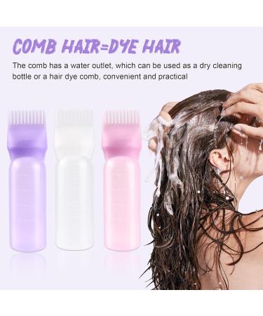 YiliYa 6 Pieces Root Comb Applicator Bottle 120 ml Hair Oil Comb Applicator Tool Hair Dye Brush Bottle Root Comb Applicator Bottle for Hair Dye - Buy Online on GoSupps.com