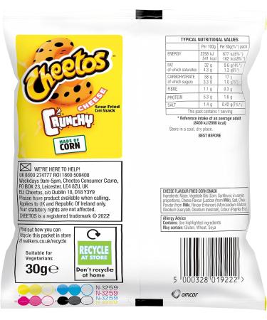 Cheetos Crunchy Cheese 30G PMP 49P (Case of 30) - Buy Online on GoSupps.com