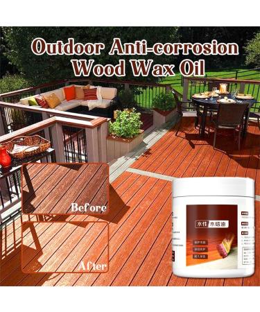 Outdoor Anti-Corrosion Wood Wax Oil Furniture Care Polishing Agent Furniture Polish for Floor Anti-Cracking & Polishing Beeswax for Wooden Furniture Waterproof and Renovation Restores (500ml) - Buy Online on GoSupps.com