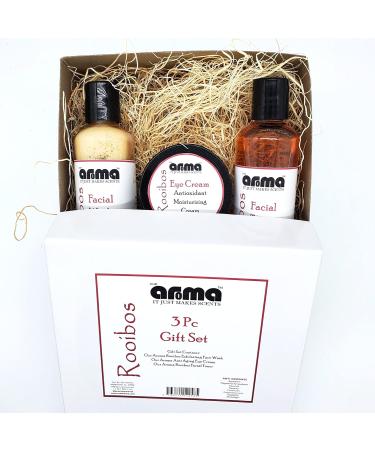 Rooibos Skincare Collection | Natural Glow Gift Set - Facial Wash Toner & Eye Cream - Buy Online on GoSupps.com