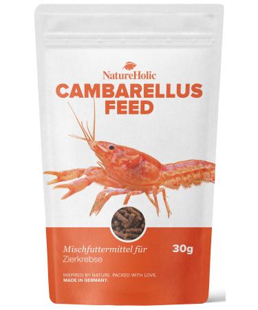 NatureHolic - Camberellusfeed CPO/Dwarf Crayfish Food - 30g Food for Freshwater Crayfish of the Genus Cambarellus, Procambarus & Co.