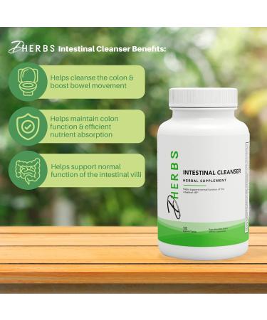 DHerbs Intestinal Cleanser Digestion Supplement 100 Vegetarian Capsules- Digestive System Cleanse Capsules Made with Pure Herbs - Colon Cleanse Supplement for Overall Gut Wellness - Buy Online on GoSupps.com