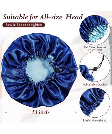 10 Pcs Satin Silk Bonnet for Women - Double Layer Reversible Large Sleeping Caps in 10 Colors - Buy Online on GoSupps.com