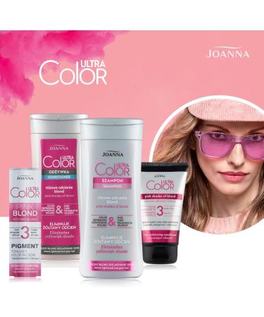 JOANNA Ultra Color Hair Coloring Pigment Neutralizes Unwanted Yellow Tones with Separate Shampoo Pink Blonde 100 ml - Buy Online on GoSupps.com