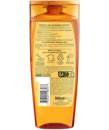 L OR AL PARIS - Nourishing Radiance Shampoo - Dry Hair - 48H Nutrition - Rare Marula & Camellia Oils - Elseve Extraordinary Oil - 300 ml - Buy Online on GoSupps.com