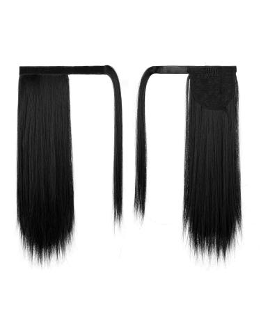 BARSDAR PERSE CHANGE 35 cm Short Straight Ponytail Hair Extension - Black 1B | Velcro Braid for Women - Buy Online on GoSupps.com