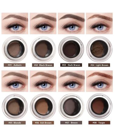 ALLROSE Eyebrow Stamp and Stencil Kit - 20 Brow Stencils, Waterproof Brow Trio with Sponge Applicator - Black/Brown - Buy Online on GoSupps.com