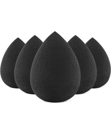 6PCS Mini Makeup Sponge Black Small Beauty Sponge Blender Set for Foundation Powder Concealer Highlight and Eye Shadow Makeup Brushes and Tools Black - Buy Online on GoSupps.com