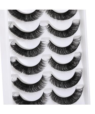 Kiromiro 16mm False Wispy Faux Mink D Curl Lashes - Fluffy Natural Human Silk Russian Strips - Buy Online on GoSupps.com