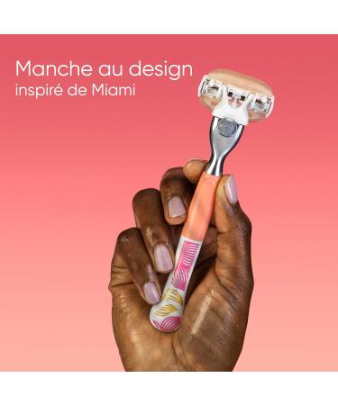 Gillette Venus Miami Sunset ComfortGlide Women's Shaver 1 Durable Handle 2 Refills with 3 Blades and 2 Moisturizing and Sof - Buy Online on GoSupps.com