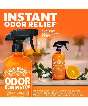 ANGRY ORANGE Pet Odor Eliminator - Citrus Deodorizer for Strong Dog & Cat Urine Smells on Carpet, Furniture & Floors - 24oz Pack of 1 - Buy Online on GoSupps.com