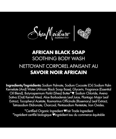 Shea Moisture African Black Soap Soothing Body Wash Cleanser for Troubled Skin 384 ml - Buy Online on GoSupps.com