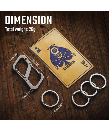 KeyUnity KS Stainless Steel Quick Release Carabiner Clip - Perfect for Keys Flashlight Folding Knife & Whistles | Durable & Secure - Buy Online on GoSupps.com