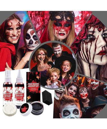  WJnflQN Fake blood kit drops and coagulated gel with cleansing soap washable zombie vampire costume accessories for film cosplay theme party photo prop stage - Buy Online on GoSupps.com