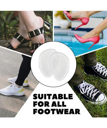 10 Pieces Silicone Anti Slip Forefoot Pads Heel Cushion Inserts and Metatarsal Pads Reusable Adhesive Gel Foot Pads for Ball of Feet for Women Men Shoes Sandals (5 Pairs) - Buy Online on GoSupps.com