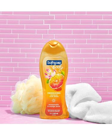 Softsoap Honeysuckle & Orange Burst Body Wash 20oz 4 Pack - Sweet Honeysuckle & Orange Scent - 80oz Total - Buy Online on GoSupps.com
