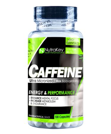 Nutrakey Caffeine - 100 Capsules