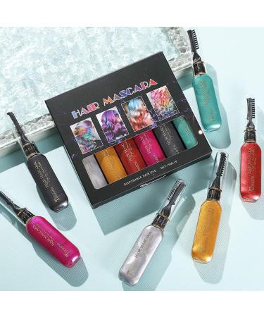 Joyeee Craies pour cheveux pour cheveux lavable 6 couleurs de teinture pour cheveux pour cheveux fonc s et clairs mascara color lavable pour d'anniversaire Cosplay Temporary Hair Coloring #09-6 colors Mascaras pour cheveux - Buy Online on GoSupps.com